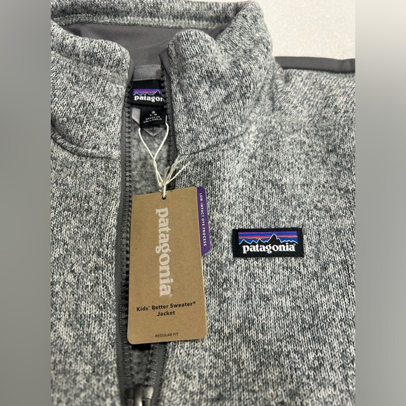 Patagonia Boys' Small Size 7 8 Better Sweater Jacket Stonewash Grey NWT - Picture 6 of 12